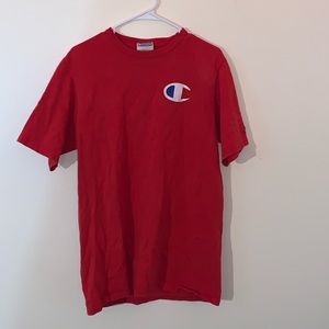Red Men’s Champion vintage T-shirt size large